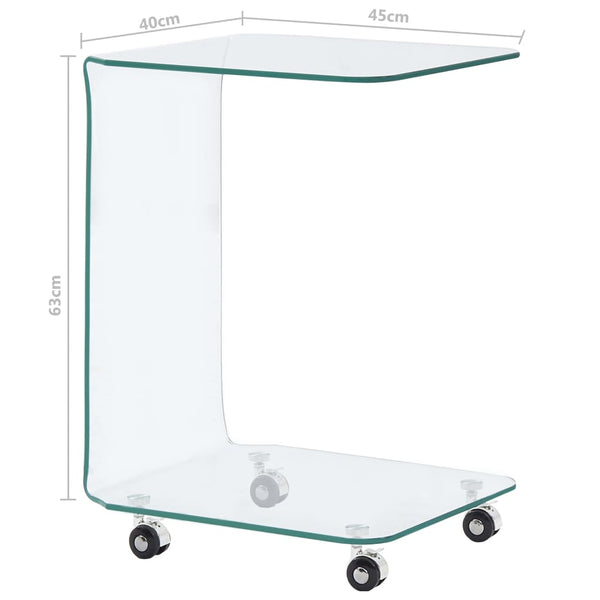 Couchtisch Robi 45x40x63cm (Gehärtetes Glas)