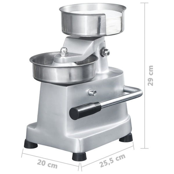 Aluminium Burgerpresse Bogau 13cm (mit 500 Blatt Papier)