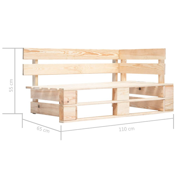 Garten-Eckbank aus Palettenholz Medgid (Holz)