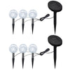 Gartenleuchten Kriszta 6 LEDs (Erdspieße und Solarpanel)