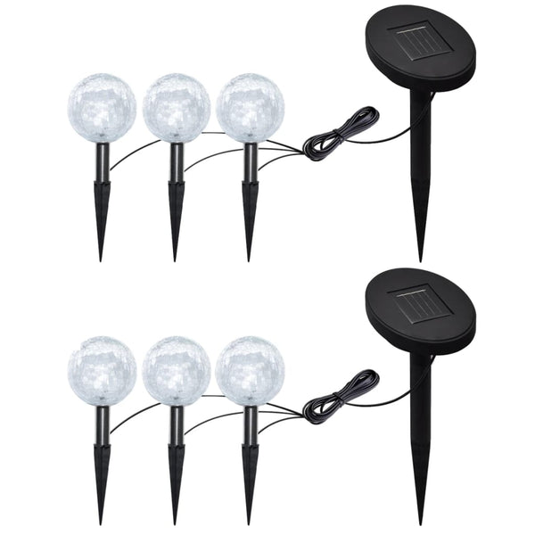 Gartenleuchten Kriszta 6 LEDs (Erdspieße und Solarpanel)