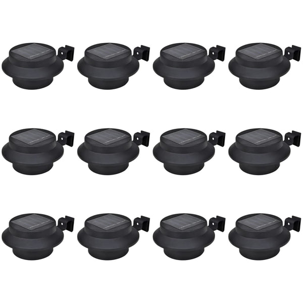 Schwarze Solarlampe für den Zaun Giuliani (12 LEDs)
