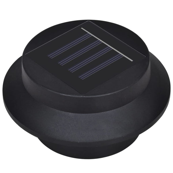 Schwarze Solarlampe für den Zaun Giuliani (12 LEDs)