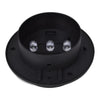 Schwarze Solarlampe für den Zaun Giuliani (12 LEDs)