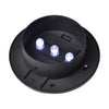 Schwarze Solarlampe für den Zaun Giuliani (12 LEDs)
