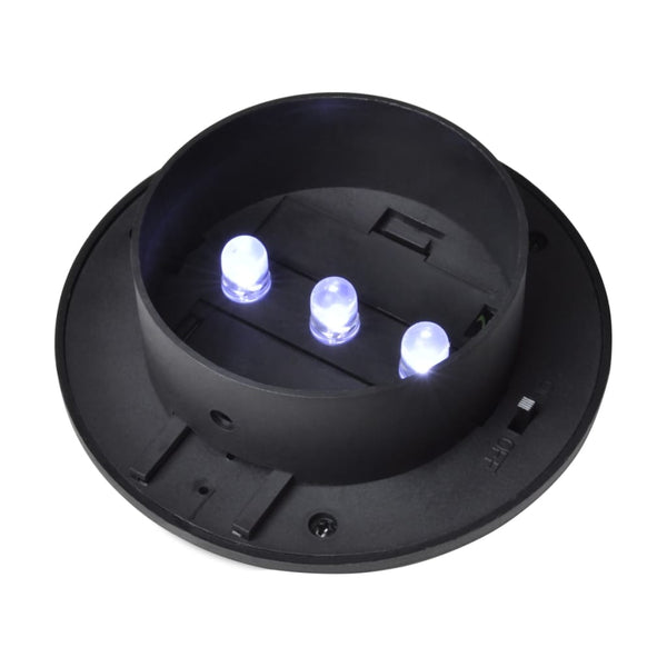 Schwarze Solarlampe für den Zaun Giuliani (12 LEDs)