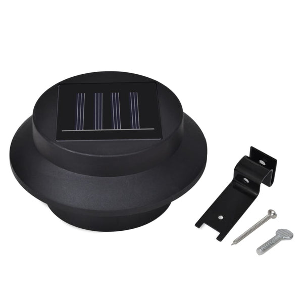 Schwarze Solarlampe für den Zaun Giuliani (12 LEDs)