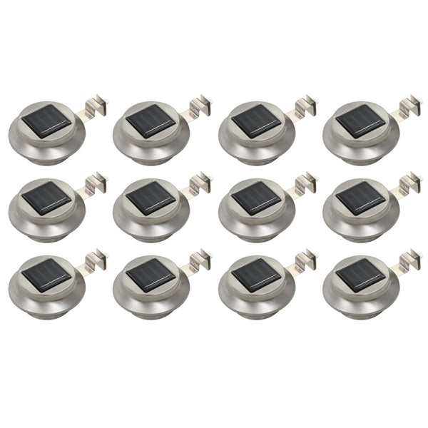Weiße Duru-Solar-Außenleuchte 12 cm (12 runde LEDs)