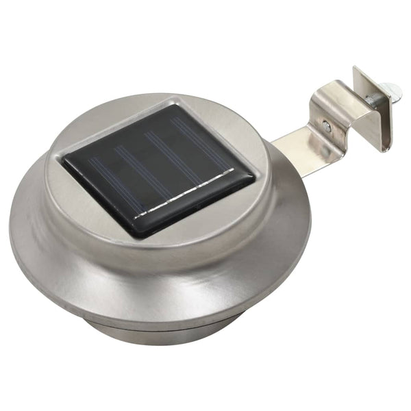 Weiße Duru-Solar-Außenleuchte 12 cm (12 runde LEDs)