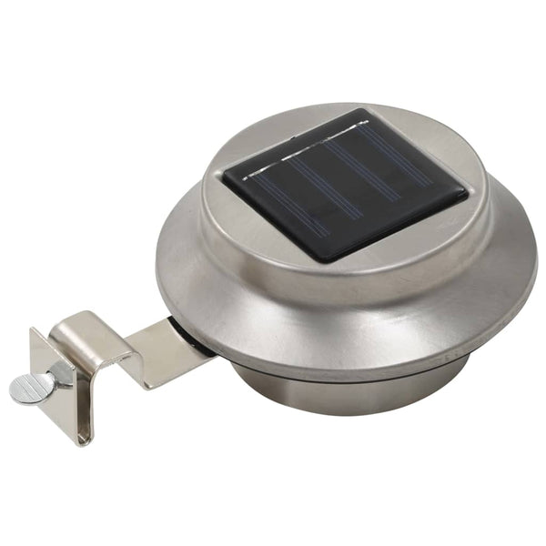 Weiße Duru-Solar-Außenleuchte 12 cm (12 runde LEDs)