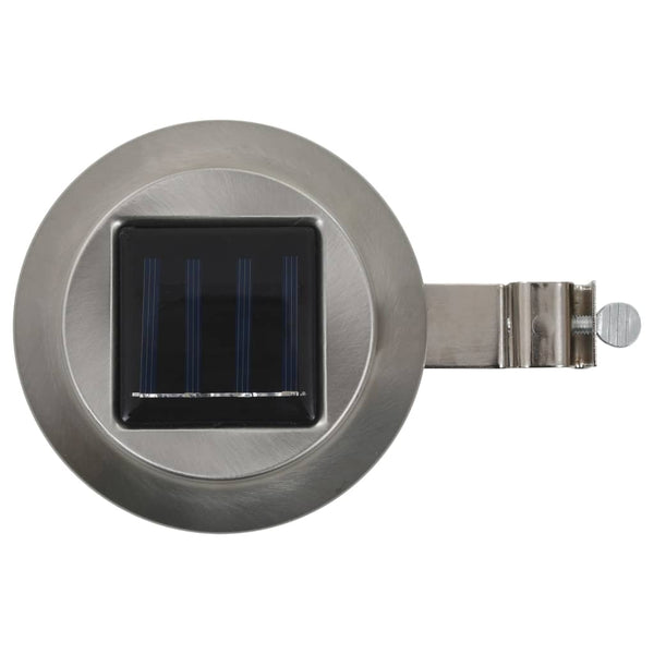 Weiße Duru-Solar-Außenleuchte 12 cm (12 runde LEDs)