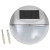 Silberne Solar-Außenwandleuchten Dorli (LED 24 Stk. rund)