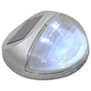 Silberne Solar-Außenwandleuchten Dorli (LED 24 Stk. rund)