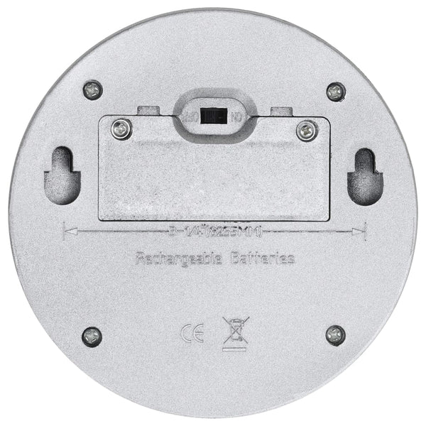 Silberne Solar-Außenwandleuchten Dorli (LED 24 Stk. rund)