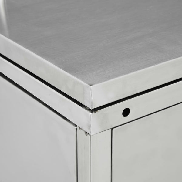 Edelstahl-Mülltonnenbox Diu 240 l