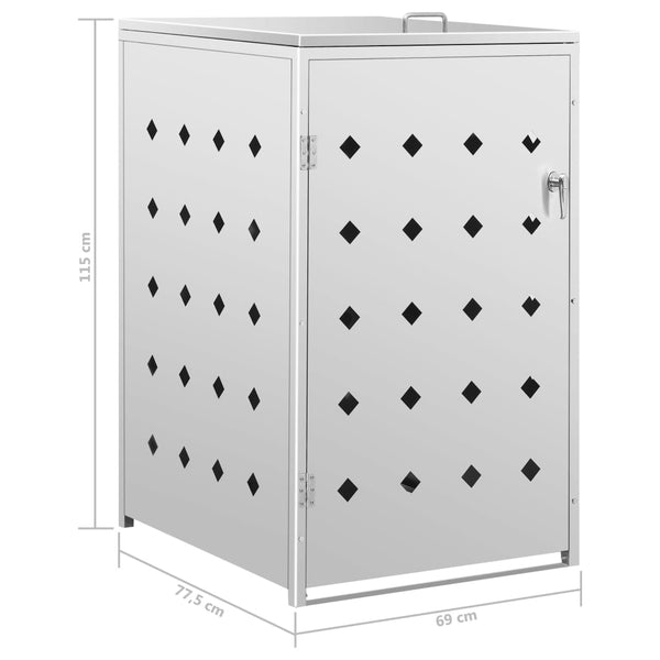 Edelstahl-Mülltonnenbox Diu 240 l
