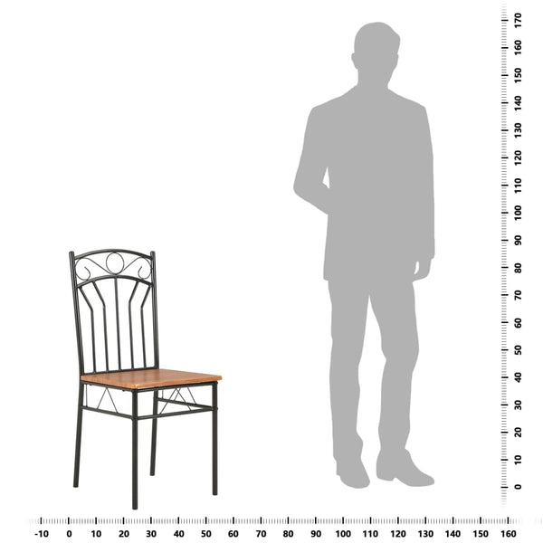 Ruskea ruokapöydän tuolit Iliada (2 kpl mdf)