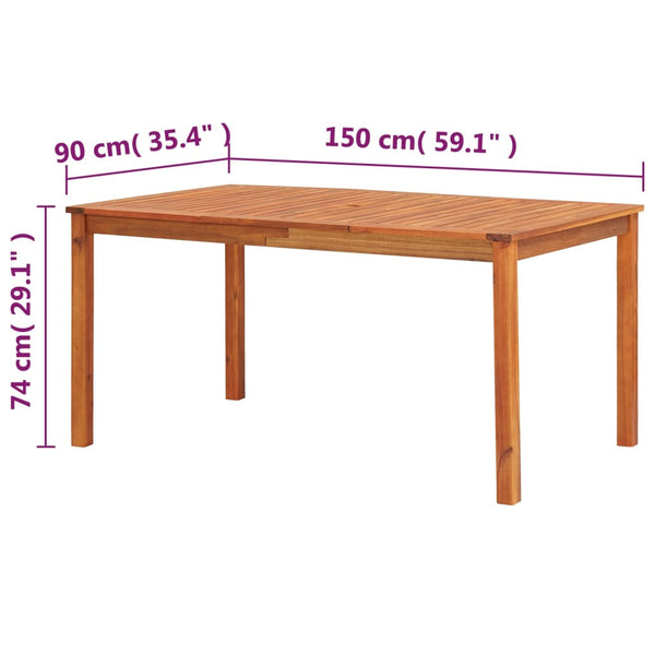 Gartentisch Apreotesei 150x90x74cm (Akazienholz)