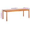 Gartentisch Apreotesei 215x90x74cm (Akazienholz)