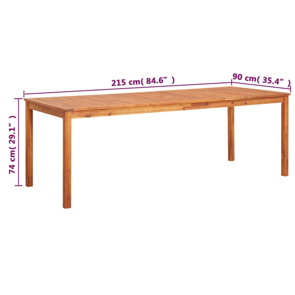 Gartentisch Apreotesei 215x90x74cm (Akazienholz)