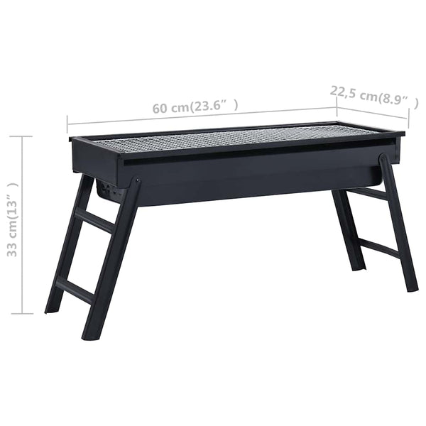 Tragbarer Campinggrill Carmenel 60x22,5x33cm (Stahl)