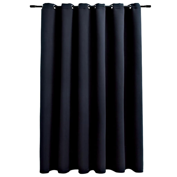 Schwarzer Verdunkelungsvorhang Shyla 290x245cm (mit Metallringen)