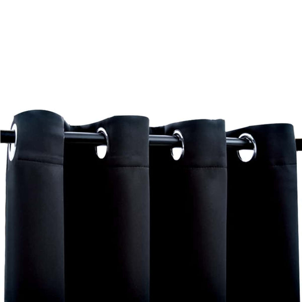 Schwarzer Verdunkelungsvorhang Shyla 290x245cm (mit Metallringen)