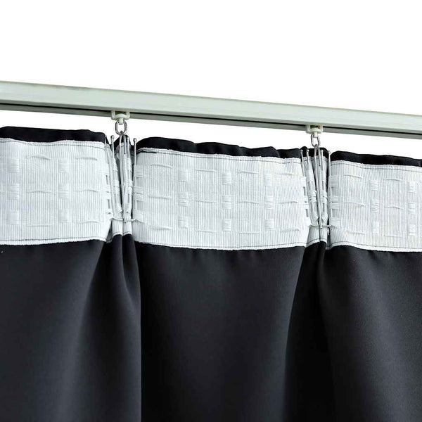 Schwarze Verdunkelungsvorhänge mit Haken Carol 140x245cm (2 St.)
