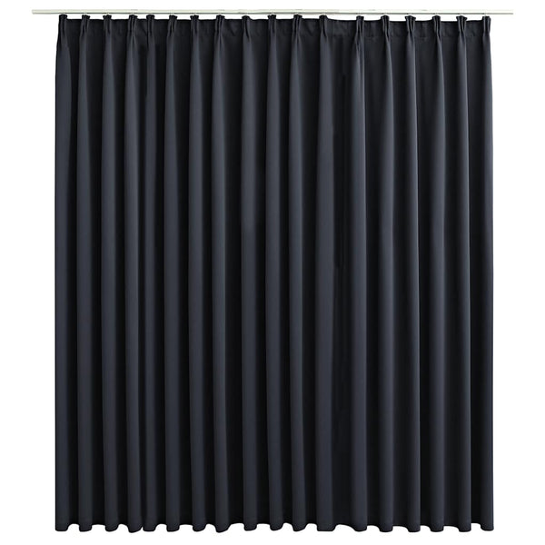 Musta pimennysverho koukuilla Purece 290x245cm