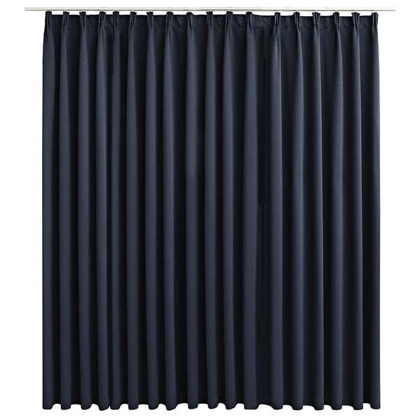 Anthrazitfarbener Verdunkelungsvorhang mit Haken Purece 290x245cm