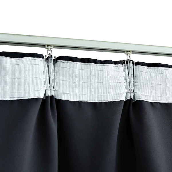 Anthrazitfarbener Verdunkelungsvorhang mit Haken Purece 290x245cm