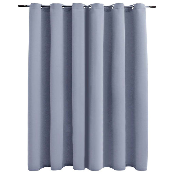 Grauer Verdunkelungsvorhang Shyla 290x245cm (mit Metallösen)