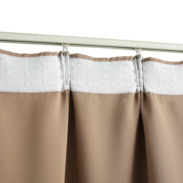 Braun-graue Verdunklungsvorhänge mit Haken Carol 140x225cm (2 Stk.)