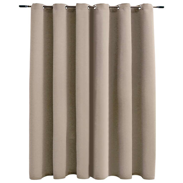 Beiger Verdunkelungsvorhang Shyla 290x245cm (mit Metallringen)