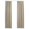 Beige Verdunkelungsvorhänge mit Haken Carol 140x225cm (2 St.)