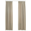 Beige Verdunkelungsvorhänge mit Haken Carol 140x245cm (2 St.)