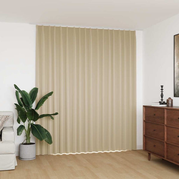 Beiger Verdunkelungsvorhang mit Haken Purece 290x245cm