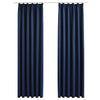 Blau Verdunkelungsvorhänge mit Haken Carol 140x225cm (2 St.)