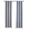 Harmaa pimennysverhot metallirenkailla Decilia 140x225cm (2 kpl)