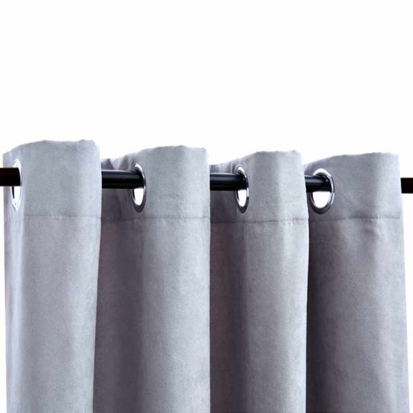 Graue Verdunkelungsvorhänge mit Metallringen Decilia 140x245cm (2 St.)