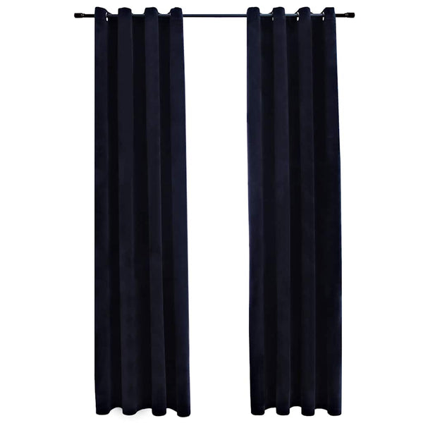 Schwarze Verdunkelungsvorhänge mit Ringen Baila 140x175cm (2 Stück)