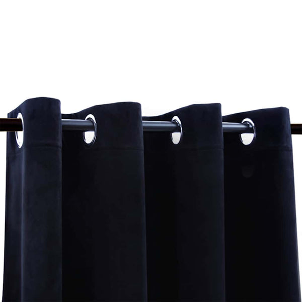 Schwarze Verdunkelungsvorhänge mit Ringen Baila 140x175cm (2 Stück)