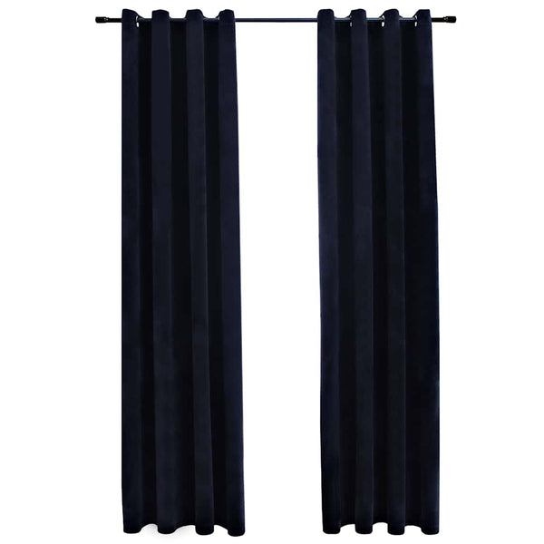 Musta pimennysverhot renkailla Baila 140x225cm (2 kpl)