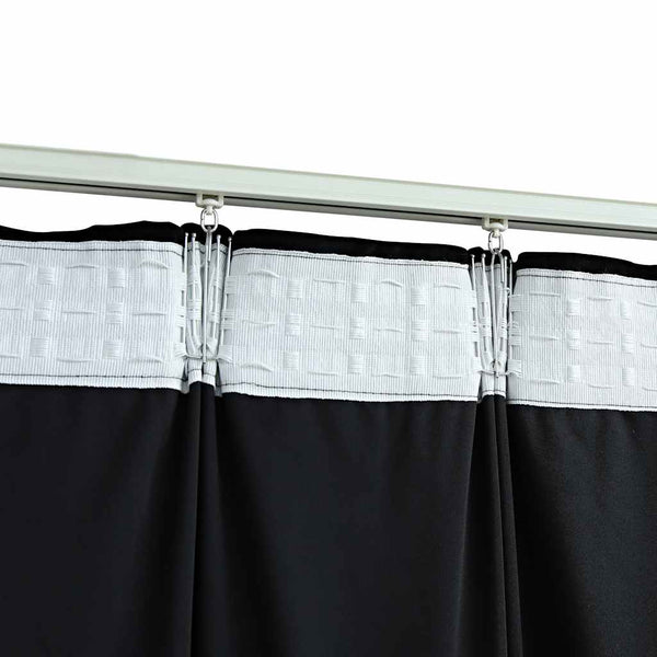 Schwarze Verdunkelungsvorhänge mit Haken Mihaluta 140x225cm (2 Stk.)