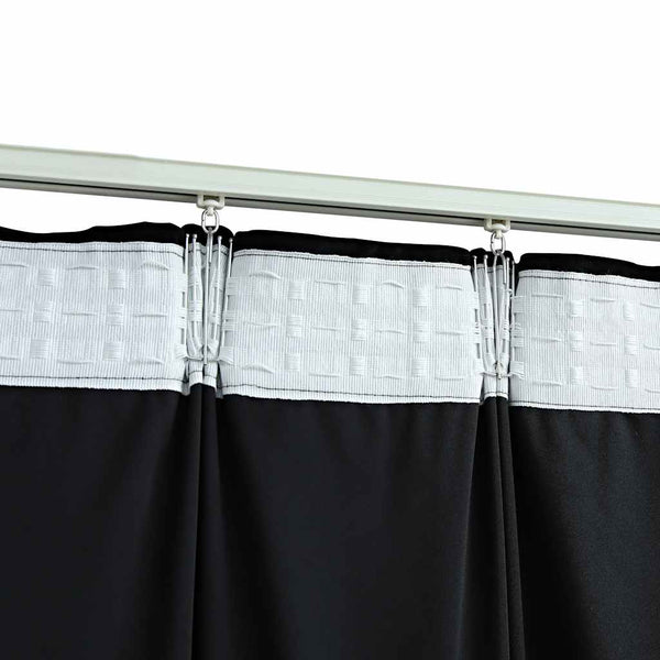 Schwarze Verdunkelungsvorhänge mit Haken Mihaluta 140x245cm (2 Stk.)