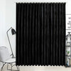 Schwarzer Verdunkelungsvorhang mit Haken Samt Samie 290x245cm