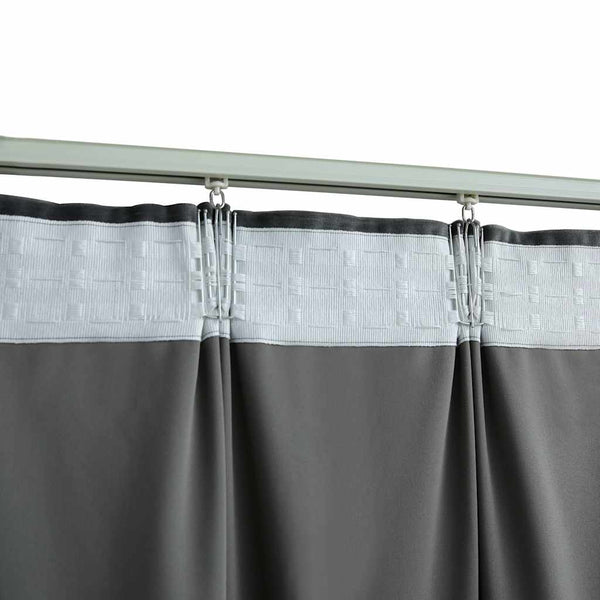 Anthrazitfarbene Verdunklungsvorhänge mit Haken Mihaluta 140x175cm (2 Stück)