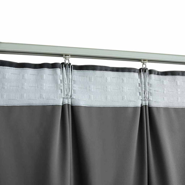 Anthrazitfarbene Verdunklungsvorhänge mit Haken Mihaluta 140x225cm (2 Stück)