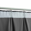Anthrazitfarbener Verdunkelungsvorhang mit Haken Samt Samie 290x245cm
