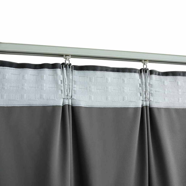 Anthrazitfarbener Verdunkelungsvorhang mit Haken Samt Samie 290x245cm
